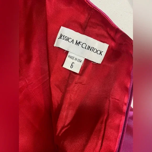 Vintage Jessica McClintock Strapless Maxi Gown Dress Y2K Prom Bling Rhinestone - Picture 7 of 9